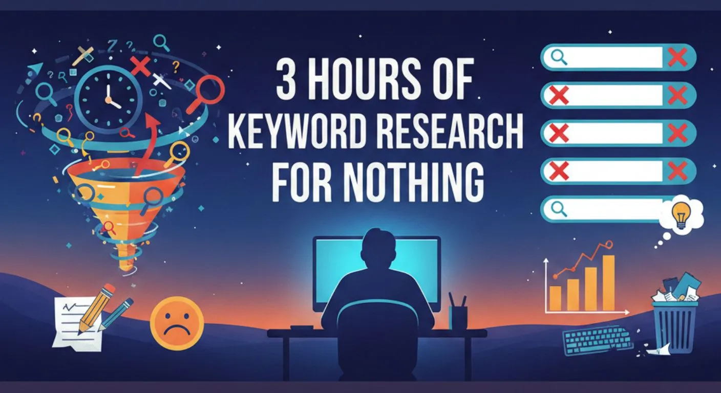 3 Hours of Keyword Research for Nothing - My SEO Breakthrough