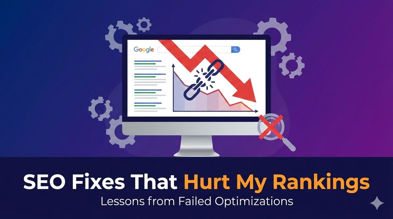 SEO Fixes That Hurt My Rankings (What I Learned)