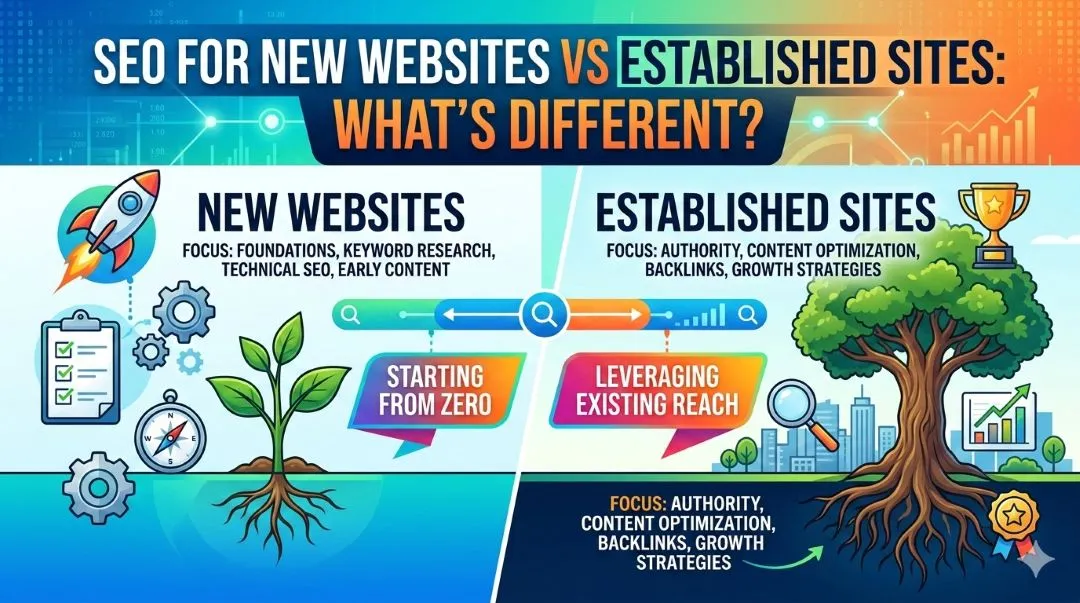 New Website SEO vs Established Sites | Know The Difference